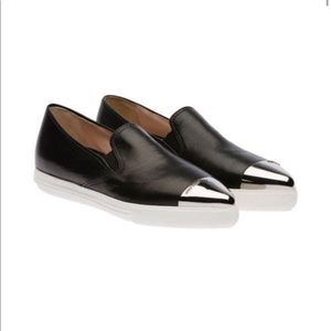 ISO Miu Miu cap toe leather sneakers